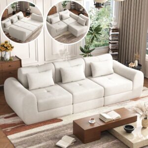 Boneless 3 Seater Couch Modular Sectional Couch